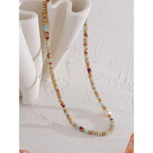 collier de perles naturelle et d'eau douce