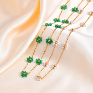 Collier et Bracelet de perles Marguerite