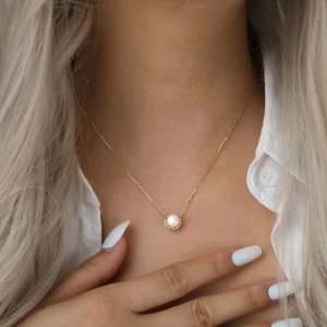 Collier en argent 925 avec perle d'eau douce