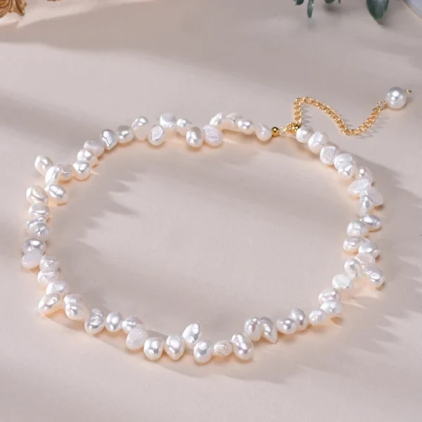 collier de perles d'eau douce entrelacées