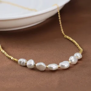 collier de perles d'eau douce en argent