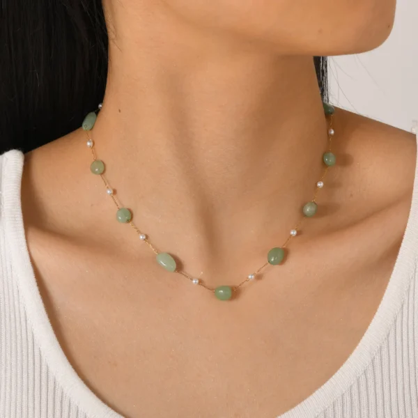 collier bohème perles naturelles